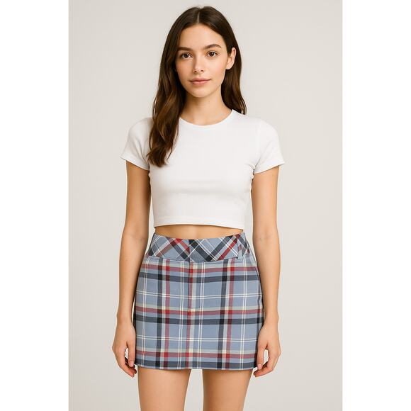 Vintage Y2K ABERCROMBIE & FITCH Plaid Mini Skirt PREPPY CLUELESS 6 Small S - Picture 1 of 9